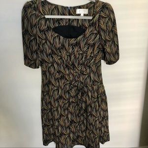 Moulinette Soeurs Anthropologie Silk Feather Dress